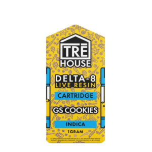 Live Resin Delta 8 Vape Cartridge – GS Cookies – Indica 1g – TRĒ House