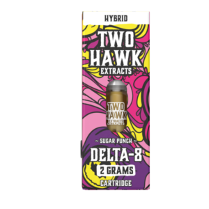Delta 8 THC Vape Cartridge – Sugar Punch – Hybrid 2g – Two Hawk Extracts
