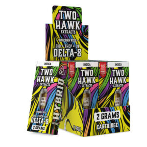 Delta 8 THC Vape Cartridge with D10 + THC-P – Unicorn Piss- Hybrid 2g – Two Hawk Extracts
